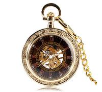 CAFIEDR Pocket Watch Classic Antique Style Golden Mechanical Pocket Watch