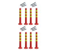 CAFIEDR Safety Bollard Post Parking Barrier 2 4 6 8 10 12 Pcs, Streets Traffic Sign Posts for Parking Lot/Personal Area/Facility Management, Traffic Crowd Control Pos(75cm/30in H Red+yellow 8 pcs)