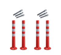 CAFIEDR Safety Bollard Post Parking Barrier 2 4 6 8 10 12 Pcs, Streets Traffic Sign Posts for Parking Lot/Personal Area/Facility Management, Traffic Crowd Control Pos(75cm/30in H Red+white 4 pcs)