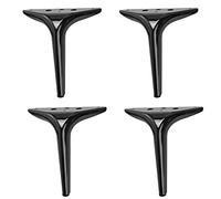 CAFIEDR Set Of 4 Triangle Furniture Legs,Metal Diamond Triangle Sofa Legs,Iron Replacement Legs For Cabinet,Coffee Table,Couch,Chair,Ottoman,Tv Stand,Bookshelf,With Screws.Black-18cm/7.1in
