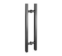 CAFIEDR Square Tube Sliding Door Handle, Stainless Steel Door Handle, Suitable for Glass Door/Wooden Door/barn Door, Three Colors, 3 Sizes(A 80 * 50cm)