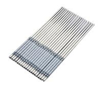 CAFIEDR Stainless Steel Chopsticks Blue White Porcelain Elegant Lightweight Metal for Dining Experience