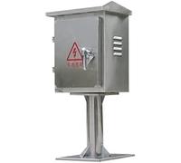 CAFIEDR Steel Outdoor Electrical Junction Box, Ip67 Rainproof Electrical Project Enclosure Case, High-Strength Hinge Cover Floor-Standing Cable Connection Junction Box(L50*W20*H40CM Height 50cm)