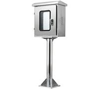 CAFIEDR Steel Outdoor Electrical Junction Box, Ip67 Rainproof Electrical Project Enclosure Case, High-Strength Hinge Cover Floor-Standing Cable Connection Junction Box(L40*W25*H30CM Height 50cm)