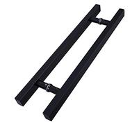 CAFIEDR Thicken Door Grip Stainless Steel - Glass Door Handle,for Home/Shop/Garage/Office - Black - 5 Sizes(60 * 40cm)