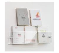 CAFIEDR Wall Mounted Acrylic Brochure Holder,Bookshelf, Magazine Rack Literature Storage Rack for Waiting Room Living Room Office Home Display