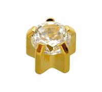 Caflon Blu 24 Carat Gold Plated Cubic Zirconia Birthstone Studs