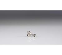 Caflon Blu White Stainless Clawset April Birthstone Studs, 0.07 kg