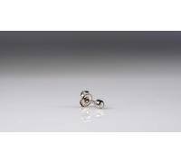 Caflon Blu White Stainless Pearl Bezel Cabachons Studs, Pack of1