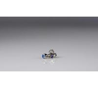 Caflon Blu White Stainless September Mini Birthstone Studs
