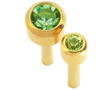 CAFLON CHILDRENS KIDS EAR PIERCING STUD EARRINGS CHIOCE OF STYLES 3 FOR 2 OFFER (GOLD PLATED PERIDOT)