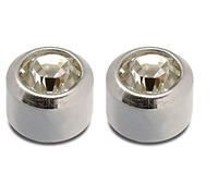 Caflon Official Blu Ear Piercing Studs Stainless Steel April Mini Birthstone (1 Pair)