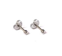 Caflon Official Product Silver Earrings Stainless Steel Small Studs