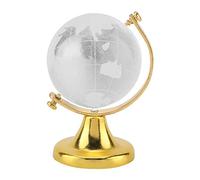 Cafopgrill Crafts Art Round Earth Globe World Map Sphere Glass Crystal Glass Ball Sphere Home Office Decor Gift(01)