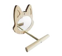 Cage Accessories Hanging Bird Mirrored With Perch Stand Play Toy For Parakeets Cockatiel Lovebirds And Other Small Birds Bird With Perch