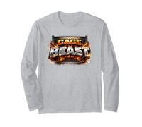 Cage Beast Boxing Line Art Fighter Workout Gym Combat Gift Long Sleeve T-Shirt
