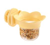 Cage Bird Feeder Acrylic Seed Dispenser Hanging Food Container Spill-Proof Transparent Durable Cup Small Animal Feeding Organizer Easy Install Stable Design Parrot Parakeet Finch Cockatiel Pet Habitat