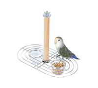 Cage Bowls,Parakeet Feeding Cup Stand - Hangable Clear Bird Bowls for Conures Budgies African Greys Finches Parakeets Macaws Sunbirds Deck Backyard Balcony Patio Garden