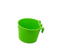 Cage Cup, Bird Feeder Bowl, Chicken Water Bowl, Rabbit Water Food, Hanging Wire Cage, 8 Chicken Coop Cups, Suitable for Cockfighting Poultry (Green, 8.3 x 8.3 x 6 cm)