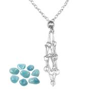 Cage, Empty Scream Stone Stand - Adjustable Mail Cage, Stainless Steel Stone Stand Necklace for Women