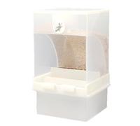 Cage Feeder | Acrylic Food Container with Perch | Heavy Duty Cage for Cockatiels, Squirrels, Finches, Inseparables, Parakeets and