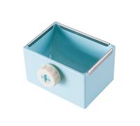 Cage Feeder Food & Water Hay Bowl Dish Feeder Animal for Rabbit Hamster Ferret Accessories for Hunting Dogs (Sky Blue, One Size)