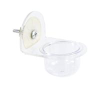 Cage Feeders | Detachable Bird Feeding Dish | Clear Acrylic Dispenser for Pet Supplies for Canaries Nymphs & Parrots