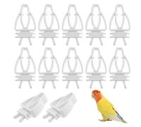 Cage Food Holder, Cuttlefish Bone Feeder Device Clamp Bird Cage Accessories, Millet Holder for Birds Cages, Small Animal Fruit Vegetable Stick(White)