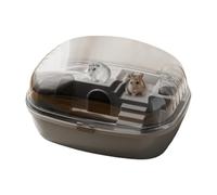 Cage for Gerbils, Cages and Habitats for Hamsters, Fun and Interactive Transparent Cage for Small Animals - The Pet House Measures 13.98 x 10.83 x 7.87 Inches and Includes Wheel