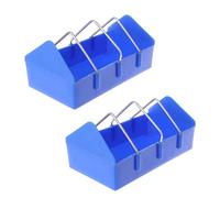 Cage Mounted Feeders for Small Poultry Thick Shatterproof and Removable Wire Dividers Accommodating Multiple Birds Comfortably Cage Attached Feeders