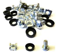 Cage Nut Packs - 10-100pcs - Data Cabinet Accessories - Server Equipment Rack Mounts (10 Pack, Silver)