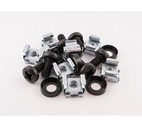 Cage Nut Packs - 10-100pcs - Data Cabinet Accessories - Server Equipment Rack Mounts (100 Pack, Black)
