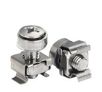 Cage Nuts, Nut 10pcs M5/M6 Stainless Steel Square Floating Rack Mount Server Shelf Clip,M6(25mm (10Pcs),M5)