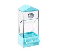 Cage Parrot Feeder - Automatic External Parrot Feeder,Transparent Anti-Splash Birds Food Container for Canary Parakeet Cockatoo Cockatiel Sparrows Robins Finch