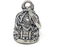 Caged Gremlin Motorcycle Ride Bell for Compatible with Harley-Davidson Kawasaki Honda Triumph Indian Suzuki, Pewter, Default