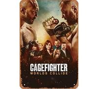 Cagefighter: Worlds Collide Film Movie Poster Retro Metal Tin Sign Wall Home Wall Art Metal Tin Sign,cave,bar,Club, Metal Tin Sign 8x12 Inches