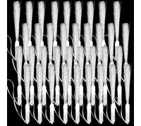 Cagemoga 36 Pack 14 Inch Fiber Optic Glow Wands LED Light up Fiber Wands Sticks Bulk for Birthday Wedding Concert Bachelorette Glow in The Dark Party (White)