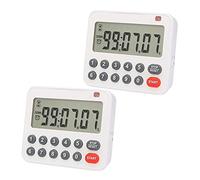 Cages 2pc Digital Kitchen Timer Magnetic Egg Stopwatch Timer Visual Countdown Timer with Loud Alarm for Cooking Game Baking Exercise