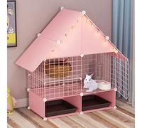 Cages for Small - Rabbit Cage, Pet Rat Cage, Bunny Cage Wwith Removable Pull-Out Trays Waterproof Roof Accessories for Ferret Chinchilla Hedgehog