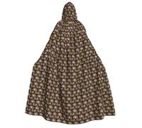 caghkb Brown Labrador Retriever Print Hooded Cape Cloak Carnival Themed For Cosplay Celebrations Themed Weddings Costume