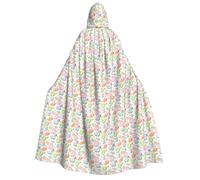 Caghkb Cupcakes Donuts Muffins Sugar Print Hooded Cloak Robe Cosplay Masquerade Carnival Festival Costumes Outdoor Events
