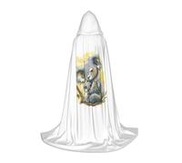 caghkb Cute Koala Mom Print Hooded Cloak Cosplay Costume Carnival Events Outdoor Celebrationsthemed Party