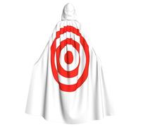 caghkb Design Target Print Hooded Cloak Unisex Costume Robe Cape For Cosplay Carnival Seasonal Themed Party