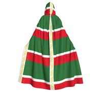 caghkb Flag Of The Chechen Republic Print Hooded Cloak Carnival Costume Wizard Renaissance Masquerade Cosplay Events Festivals