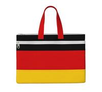 caghkb Germany Flag Print Lightweight Foldable Canvas Tote File Bag Storage For Office Supplies Commuting