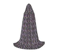 caghkb Magic Witch Witchcraft Bohemian Drawing Print Hooded Cloak Cosplay Costume Carnival Events Outdoor Celebrationsthemed Party