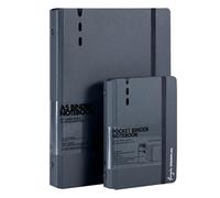 CAGIE A5 Binder 6 Ring Notebook with Dividers Refillable Planner Binder with Pockets, Refill Paper Include Planning Square Ruled and Dotted Pages, 7 x 9.25 in, (Grey and Grey, A7 & A5 Dot Page)