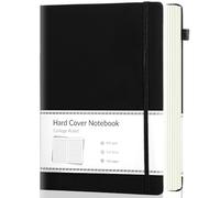 CAGIE Journal Notebook Lined B5 for Women, 320 Pages 100gsm Thick Paper, Hardback Notebook for Writing, Work, Diary & Notes Work, Note Taking, Travel, School, Black, 5.7x8.3 Inch