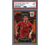 Caglar Soyuncu 2020 Select UEFA Euro Orange Prizm Card #59 PSA 9/125