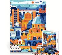Cagliari Sardinia Travel 1000 Pieces Jigsaw Puzzles for Adults Logic Ability Easy Relaxation Secure Join Lovely Gift (38x26cm)